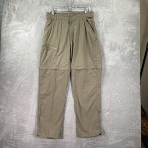 Simms Fishing Pants Mens Medium 32x30 Cargo Convertible Zip Off Outdoor Brown